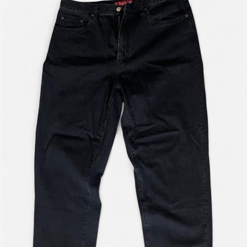 Supreme Men's Dark Black Straight Jeans